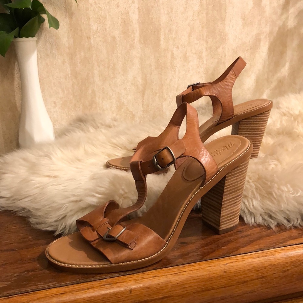 Madewell Stacked Heel Sandal - Size 10